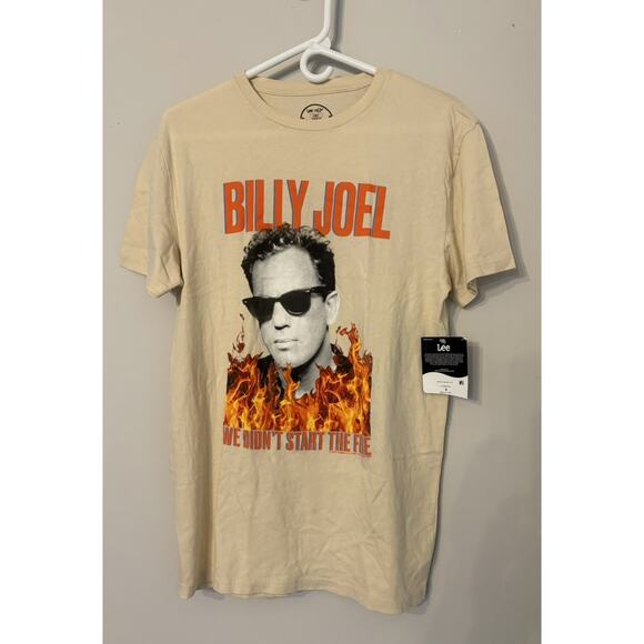 Billy Joel T-Shirt Tee Shirt We Didn't Start the Fire Lee Classic Fit Size S - Picture 1 of 6